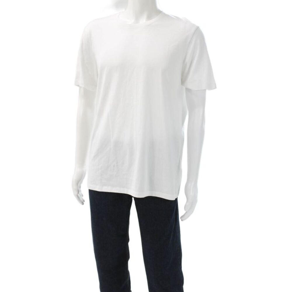 COS Mens Basic White Cotton Crew Neck Short Sleeve T-Shirt Size XL